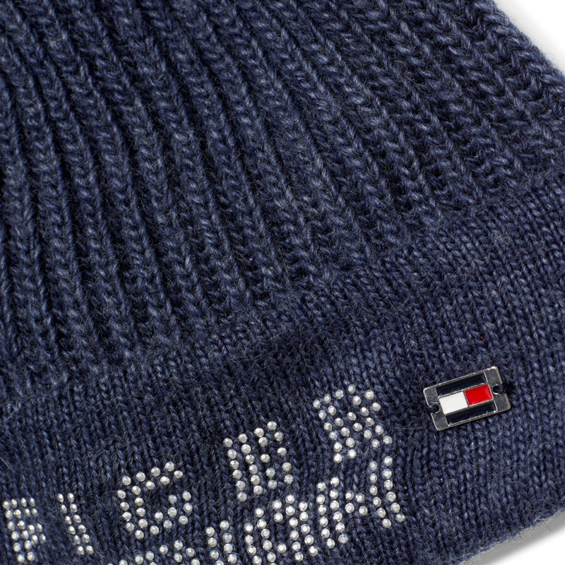 Tommy Hilfiger Women's Rib-Knit Pom Pom Beanie - Indigo Blue-2